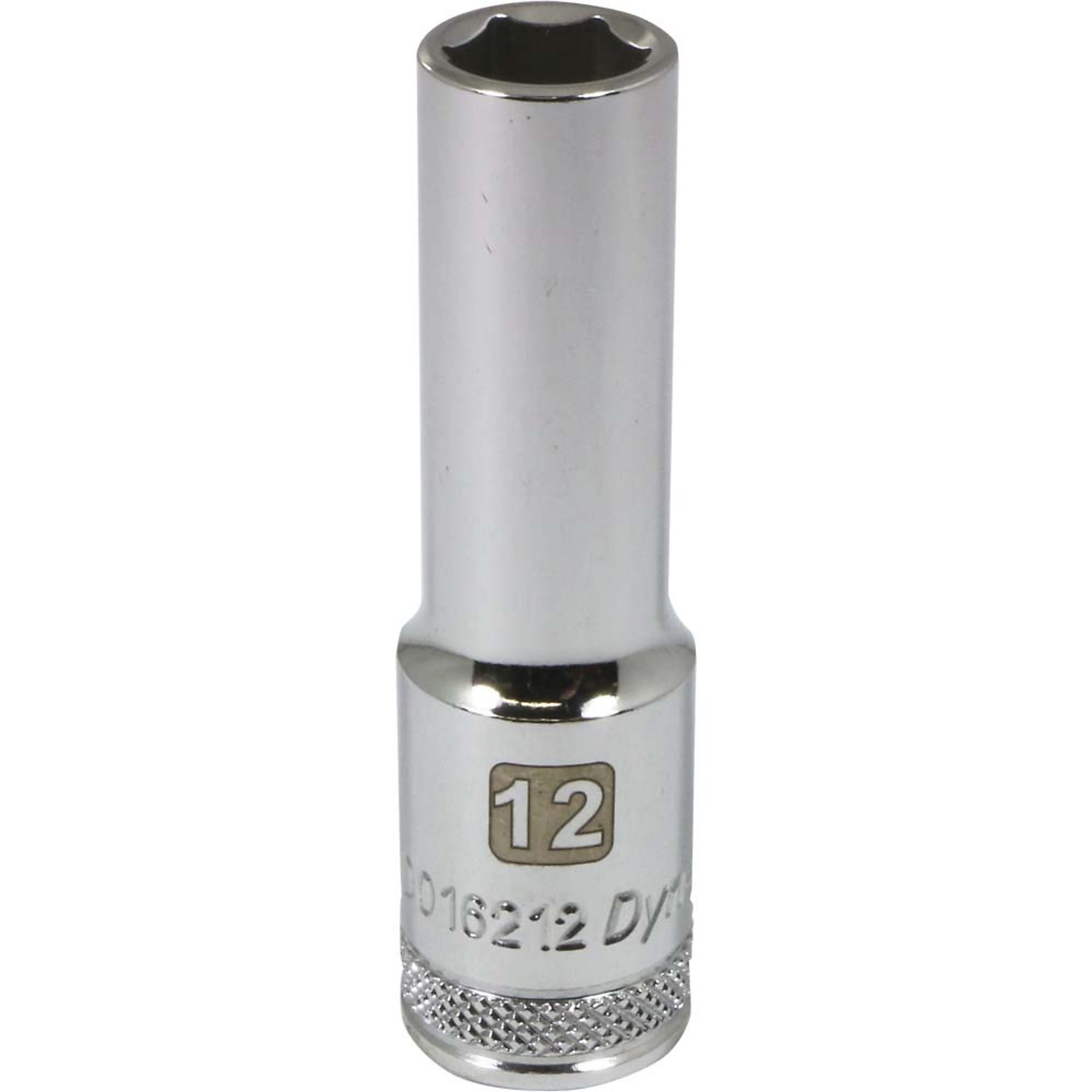 Dynamic Tools 1/2" Drive 6 Point Metric, 12mm Deep Length, Chrome Finish Socket